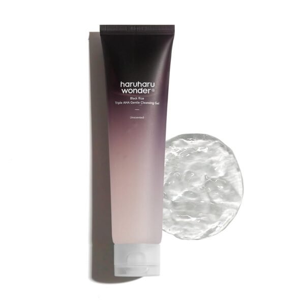 هاروهارو جل التنظيف اللطيف ثلاثي ايه اتش ايه من وندر بلاك رايس 3.2 اونصة سائلة HARUHARU Wonder Black Rice Triple AHA Gentle Cleansing Gel 3.38 fl oz