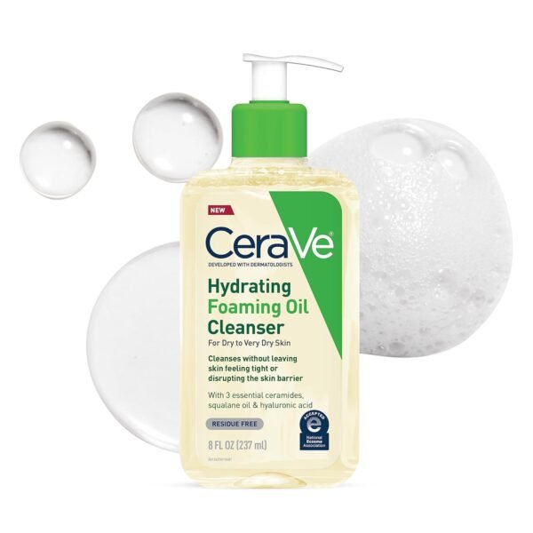 سيرا في منظف زيت رغوي مرطب، منظف زيت مرطب للوجه والجسم l236 CeraVe Huile de Douche Lavante Pour Peaux Normales à Très Sèches, à Tendance Atopique