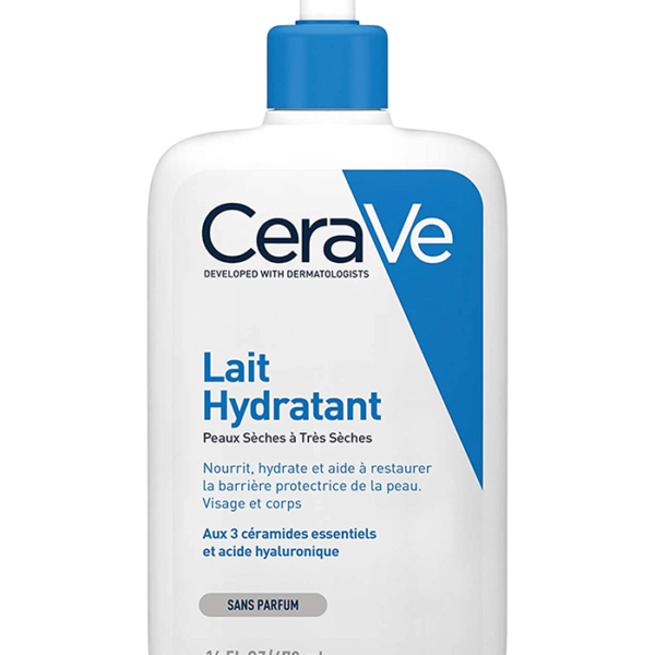 Cerave Soin Corps Lait Hydratant 236ml لوشن ترطيب يومي للبشرة الجافة من سيرافي | لوشن للجسم ومرطب للوجه مع حمض الهيالورونيك والسيراميد | خالٍ من العطور |236 مل