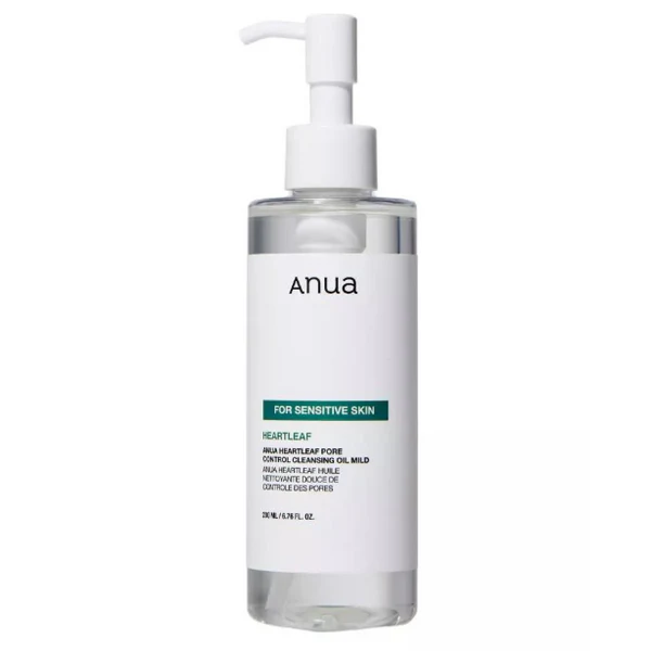غسول انوا الزيتي للبشرة الحساسة Anua Heartleaf Pore Control Cleansing Oil Mild for sensitive skin