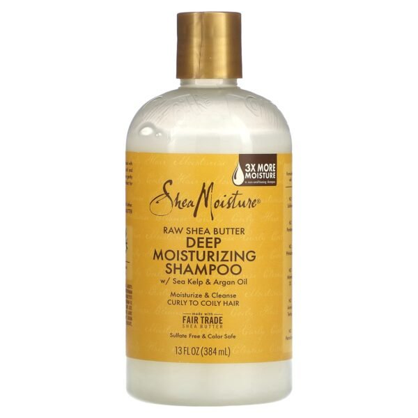Shea Moisture Deep Moisturizing Shampoo 384ml شامبو زبدة الشيا الخام للحفاظ على رطوبة الشعر من شيا مويستشر 384مل