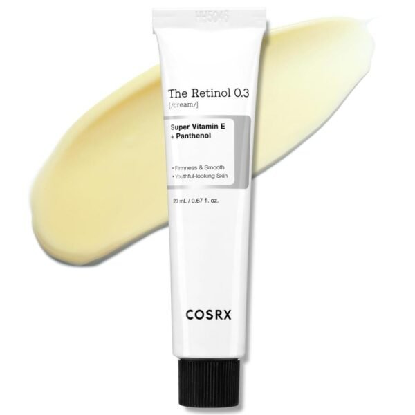 Cosrx The Retinol 0.3 Cream, super vitamin E + panthenol, 20ml كوسركس ريتنول كريم ليلي مضاد للشيخوخة والخطوط الدقيقة 20ml