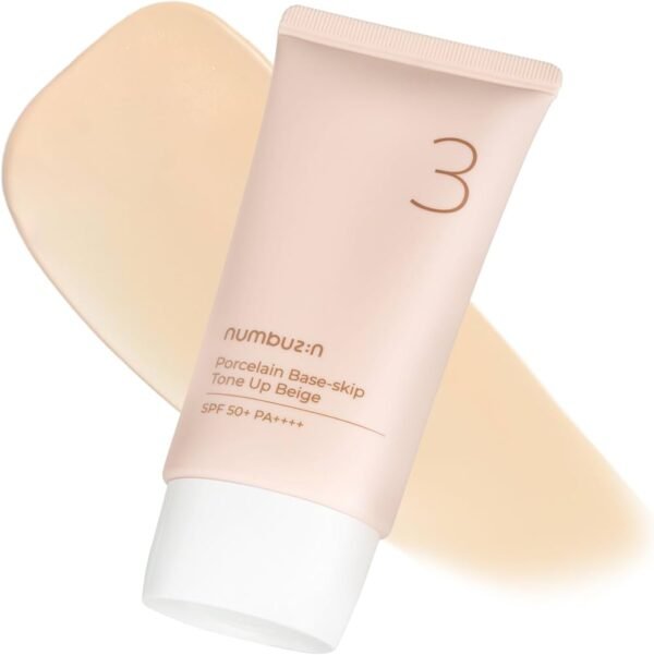 NUMBUZIN NO.3 PORCELAIN BASE-SKIP TONE UP BEIGE 50ML. قاعدة نومبوزين رقم 3 من البورسلين سكيب تون أب بيج 50 مل