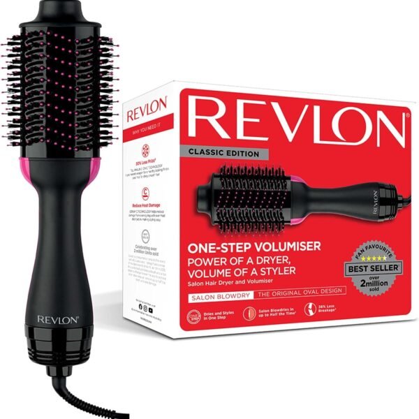 Brosse soufflante Revlon Sèche-cheveux volumisant Salon one-step Revlon (One-Step, technologie IONIQUE et CÉRAMIQUE, cheveux longs et mi-longs) RVDR5222