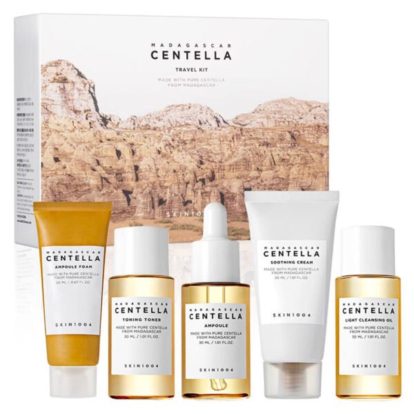 مجموعة السفر بخلاصة السينتيلا من سكين 1004 SKIN1004 Madagascar Centella Travel Kit
