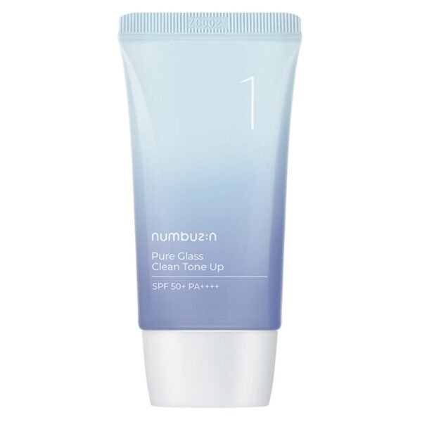 Numbuzin No.1 Pure Glass Clean Tone Up SPF50+ PA++++ واقي شمسي بحمض الهيالورونيك بلمسة نهائية لامعة من نيمبوزين