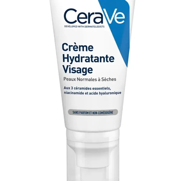 لوشن مرطب للوجه سيرافي بي إم مع سيراميد للبشرة العادية إلى الجافة 52 مل CeraVe PM Lotion hydratante visage aux céramides pour peaux normales à sèches 52 ml