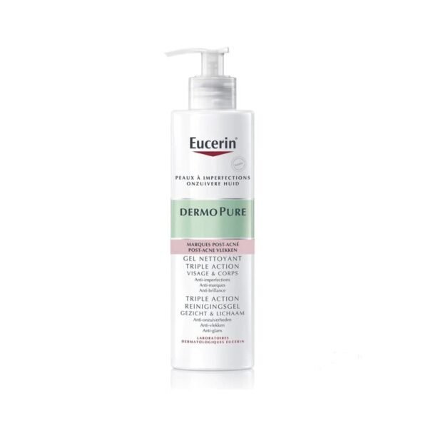 Eucerin DermoPure Gel nettoyant triple action Gel  جل منظف للوجه ثلاثي المفعول من يوسيرين