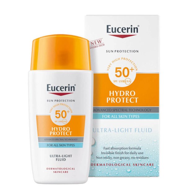 EUCERIN SUN HYDRO PROTECT Fluide Ultra-Léger SPF 50+ يوسيرين واقي شمسي سائل 50 مل