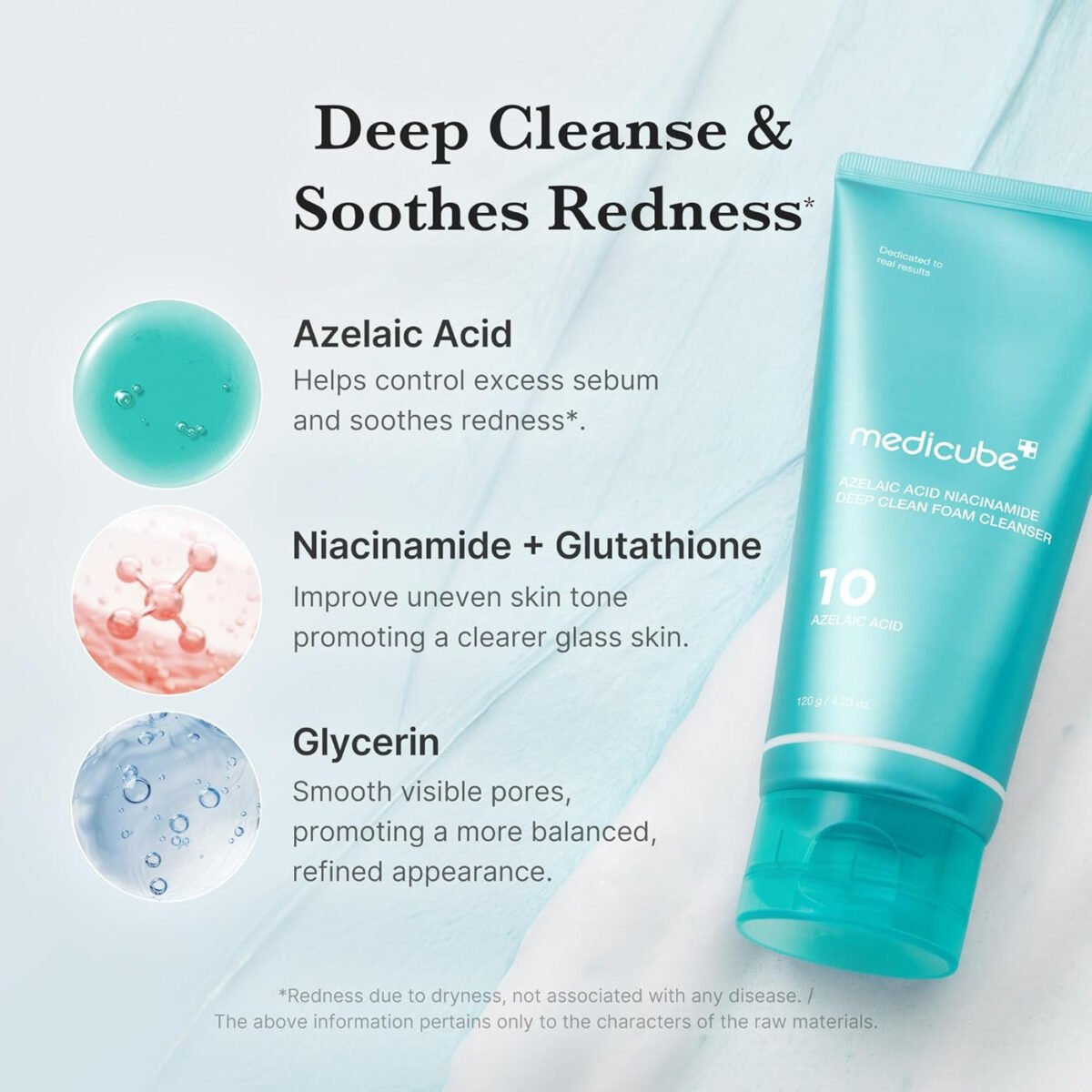 MEDICUBE AZELAIC ACID NIACINAMIDE DEEP CLEAN FOAM CLEANSER 120G – Image 2