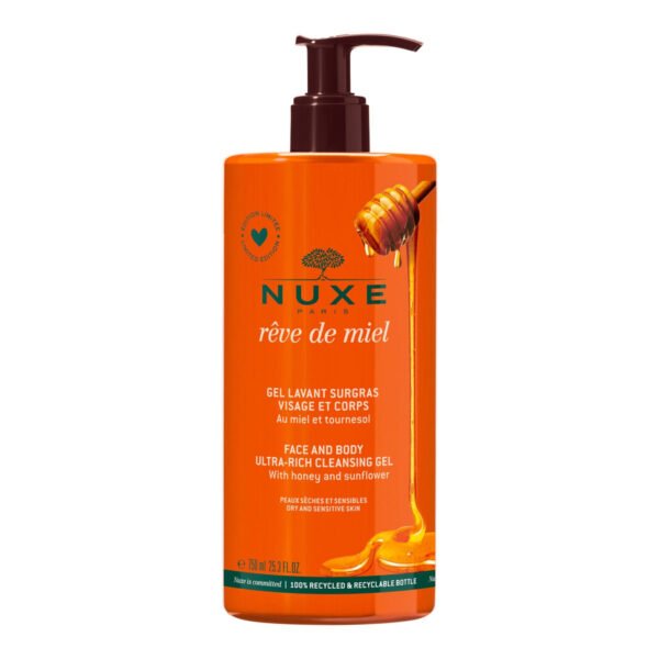 Nuxe Gel Lavant Surgras visage et corps 750 ml