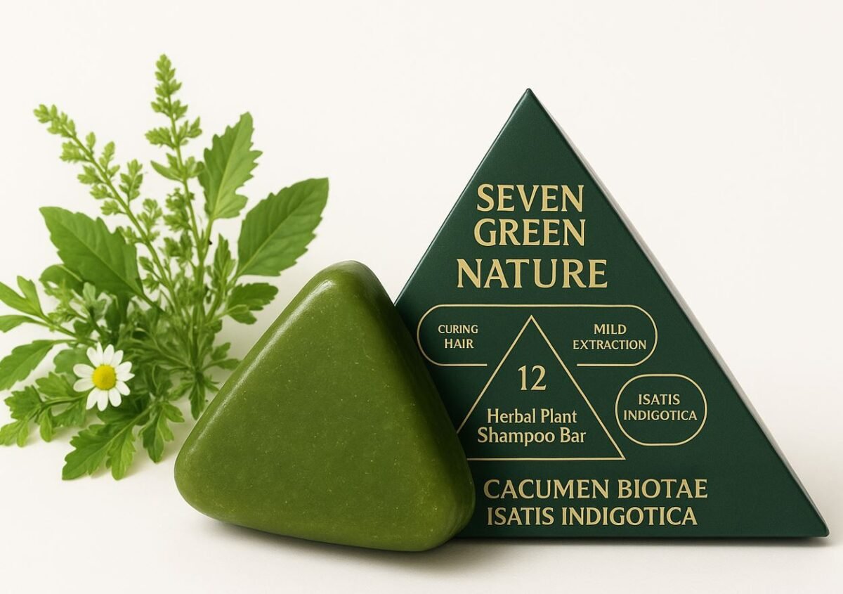 Seven Green Nature Cacumen biotae shampoo Bar – Image 1