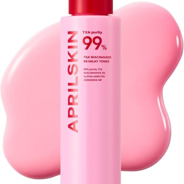 APRILSKIN TXA+Niacinamide 99 Pink Milky Toner | 99% High-Purity TXA 3%+ Niacinamide 5% for Brightening | Highly Concentrated Cream Toner | Deep Moisturizing Formula for Dull Skin | 5.07 fl.oz.