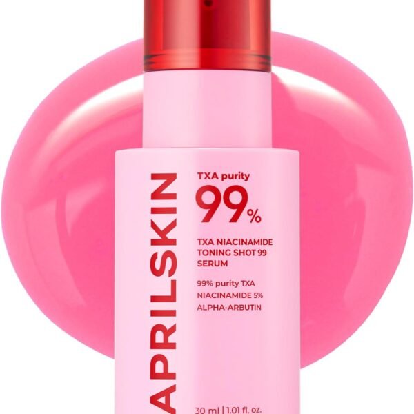 APRILSKIN TXA Niacinamide Toning Shot 99 Spicule Facial Serum｜Skin Booster Serum for Brightening and Pore Care｜99% High-Purity Tranexamic Acid 3% + Niacinamide 5%｜Korean Skin Care｜1.01 fl. oz.