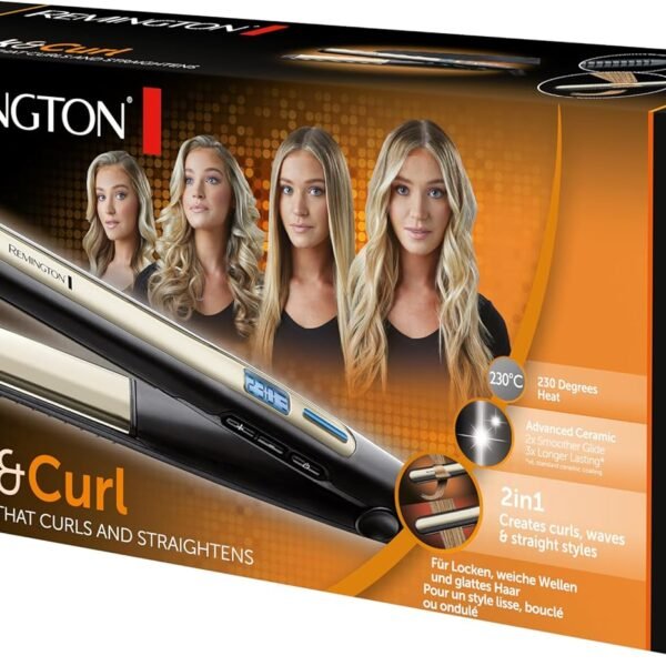 Remington Hair Straightener [2in1: Smooth & Curl] Sleek & Curl