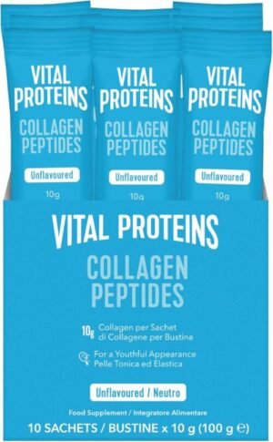 COLAGEN 1 Vital Proteins Collagen Peptides 10 Sachets x 10 g - Pure Collagen Peptides - Beautiful Skin, Hair & Nails - Tasteless - Optimally Soluble - Hydrolysed Collagen Type 1 & 3 – Image 1