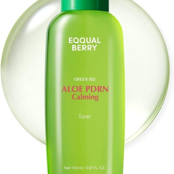 EQQUALBERRY Aloe PDRN Calming Toner, for Sensitive, | Instant Relief & Cooling | Non-Comedogenic & Fungal Acne Safe, Skin Barrier Repair | K-Beauty (5.07 fl.oz / 150ml)