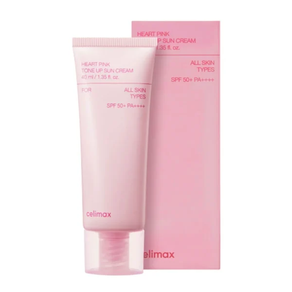 Celimax - Heart Pink Tone Up Sun Cream SPF 50+ PA++++ - Moisturizing Filter Cream - 40 ml