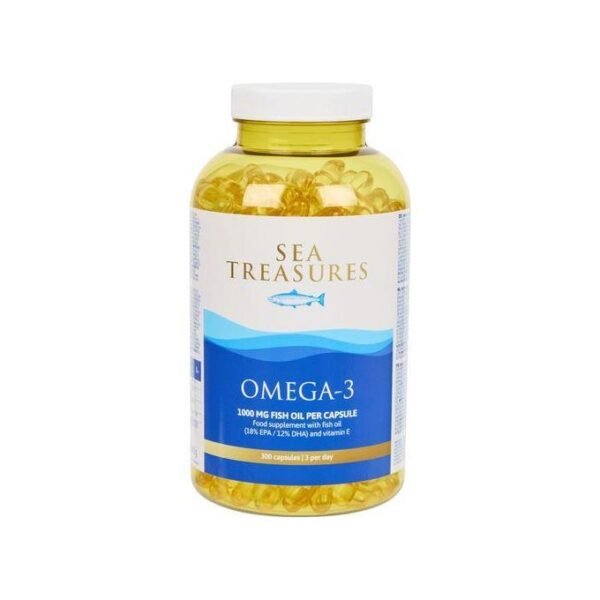 Sea Treasures Omega-3 Premium Fish OIL 1000MG 300 capsules - Gélules d'huile de Poisson