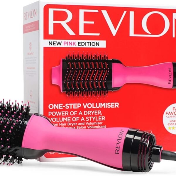 Revlon Salon one-step volumizing hair dryer - Pink, new edition (IONIC and CERAMIC technology, long and medium hair) RVDR5222PE