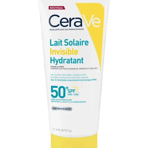 CeraVe, Lait Solaire Invisible Hydratant 24h SPF50+ 75 ml