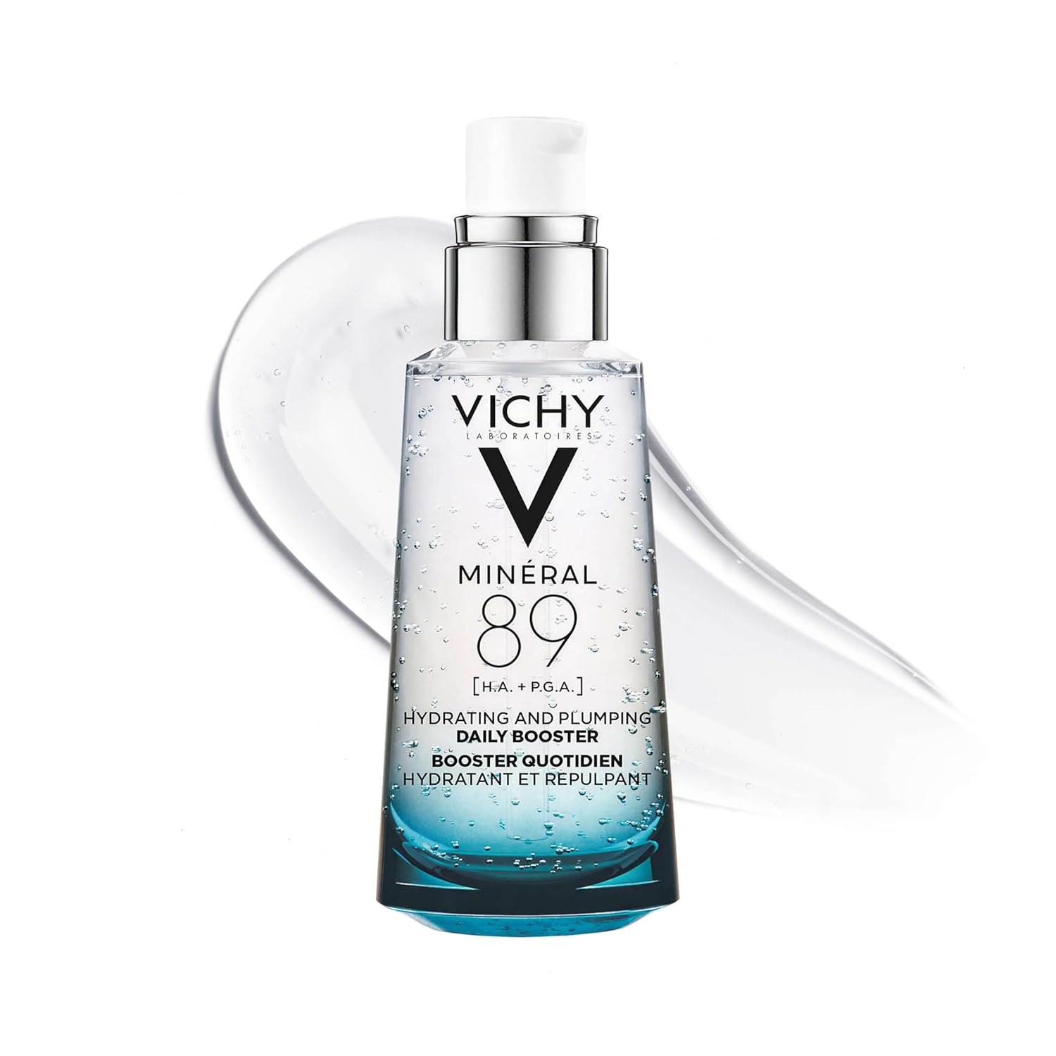 vvv1 Vichy Mineral 89 Booster, Pure Hyaluronic Acid Serum for Face with Polyglutamic Acid for Skin Barrier Repair, Plumps & Hydrates, Lightweight Hydrating Serum, Oil-Free, Non-Sticky – Image 1