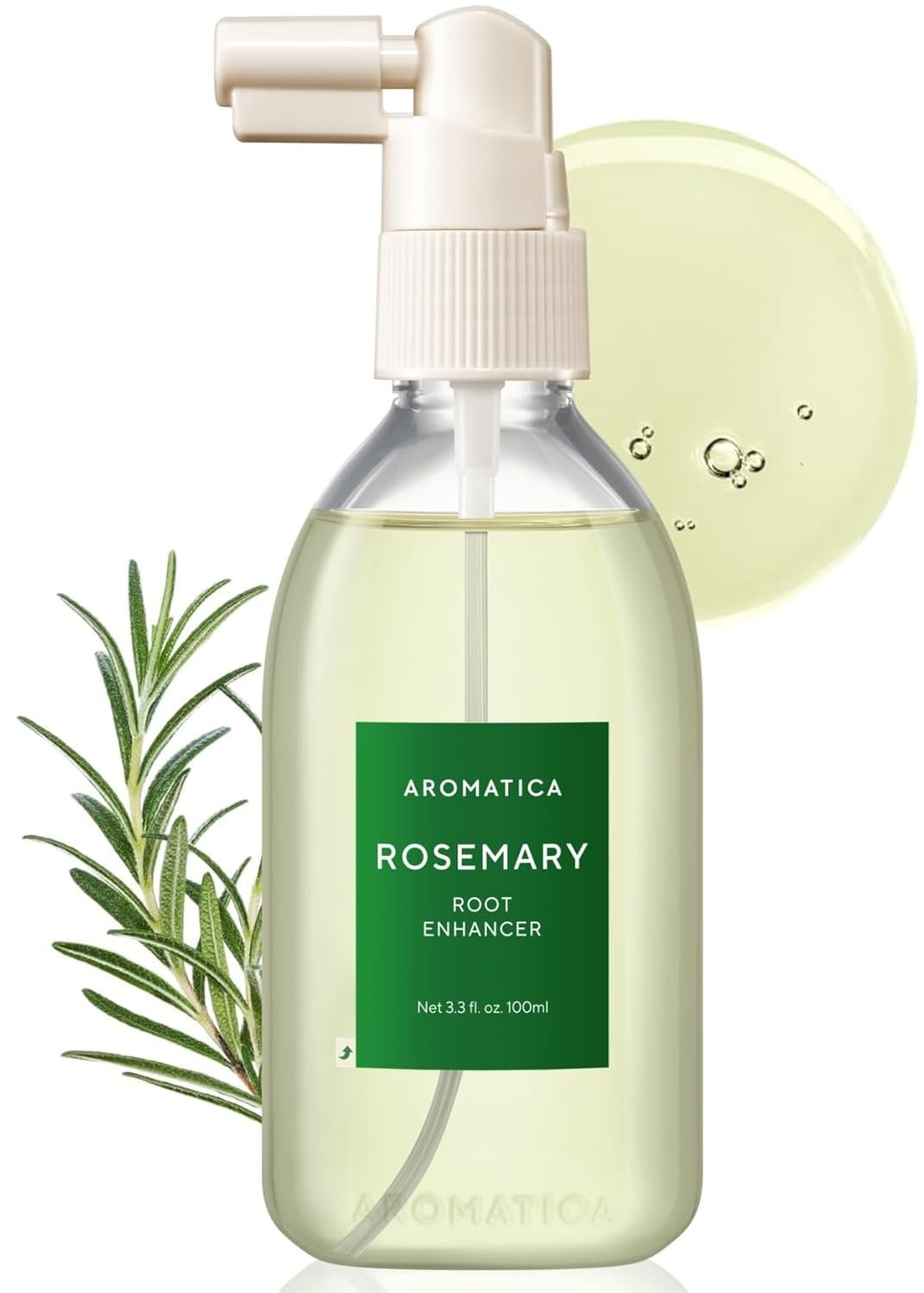 61m0pyQ4GIL._SL1500_ AROMATICA Root Enhancer Rosemary Water for Hair Growth spray - with Rosemary hair oil & caffeine & biotin - Korean hair care for hair thinning & hair loss - free from silicone, paraben and sulfate – Image 1