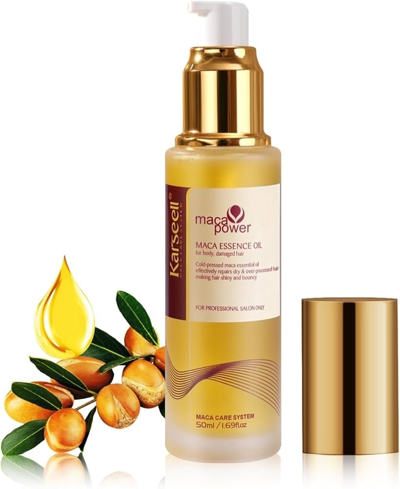 IMG_0367 Karseell Moroccan Argan Oil for Hair Healing Cold Pressed Weightless Argan Oil Hair Serum for Dry Damaged Hair 50ml – Image 1