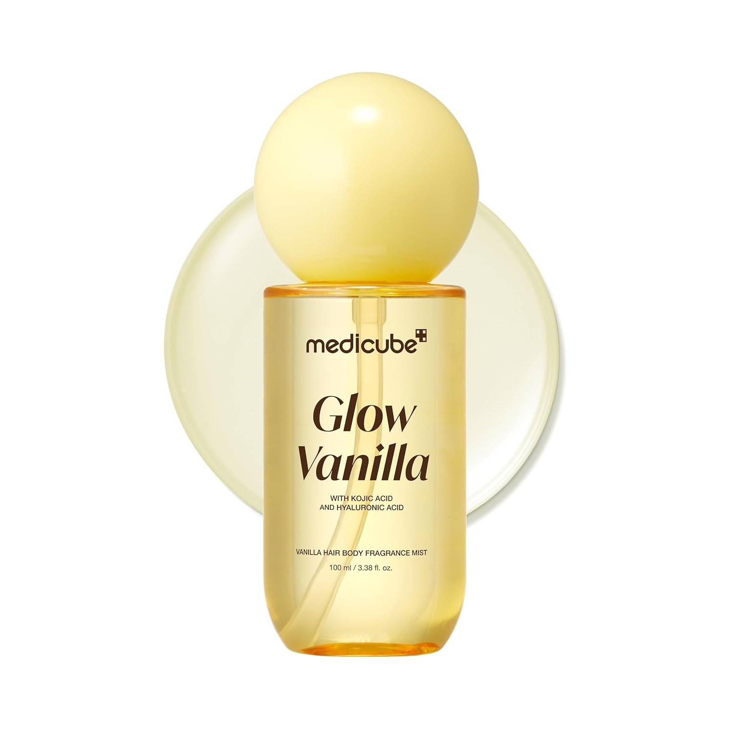 61njTzUYJML._SL1500_ medicube Glow Vanilla Hair & Body Fragrance Mist | Sweet Creamy Vanilla Musk Perfume Mist with Niacinamide and Hyaluronic Acids | Freshness, Odor Care & Glow | Korean Body Care, 3.38 fl. oz. - Image 1