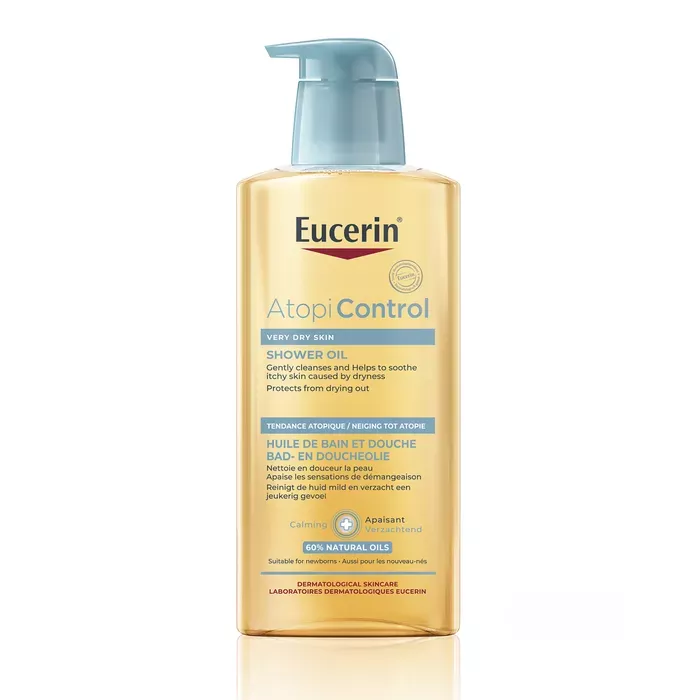 68224226784a71205251747075622 Eucerin AtopiControl Huile de Bain et Douche 400ml – Peaux Atopiques - Image 1