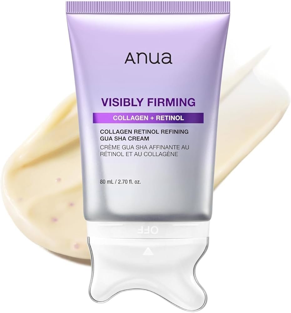 IMG_2590 ANUA Collagen Retinol Refining Gua Sha Cream, Neck Cream For Lifting & Firming, Jawline to Décolleté, Daily Moisturizer, Fine Line Care, Neck Massager, Korean Skin Care, 2.7fl.oz - Image 1