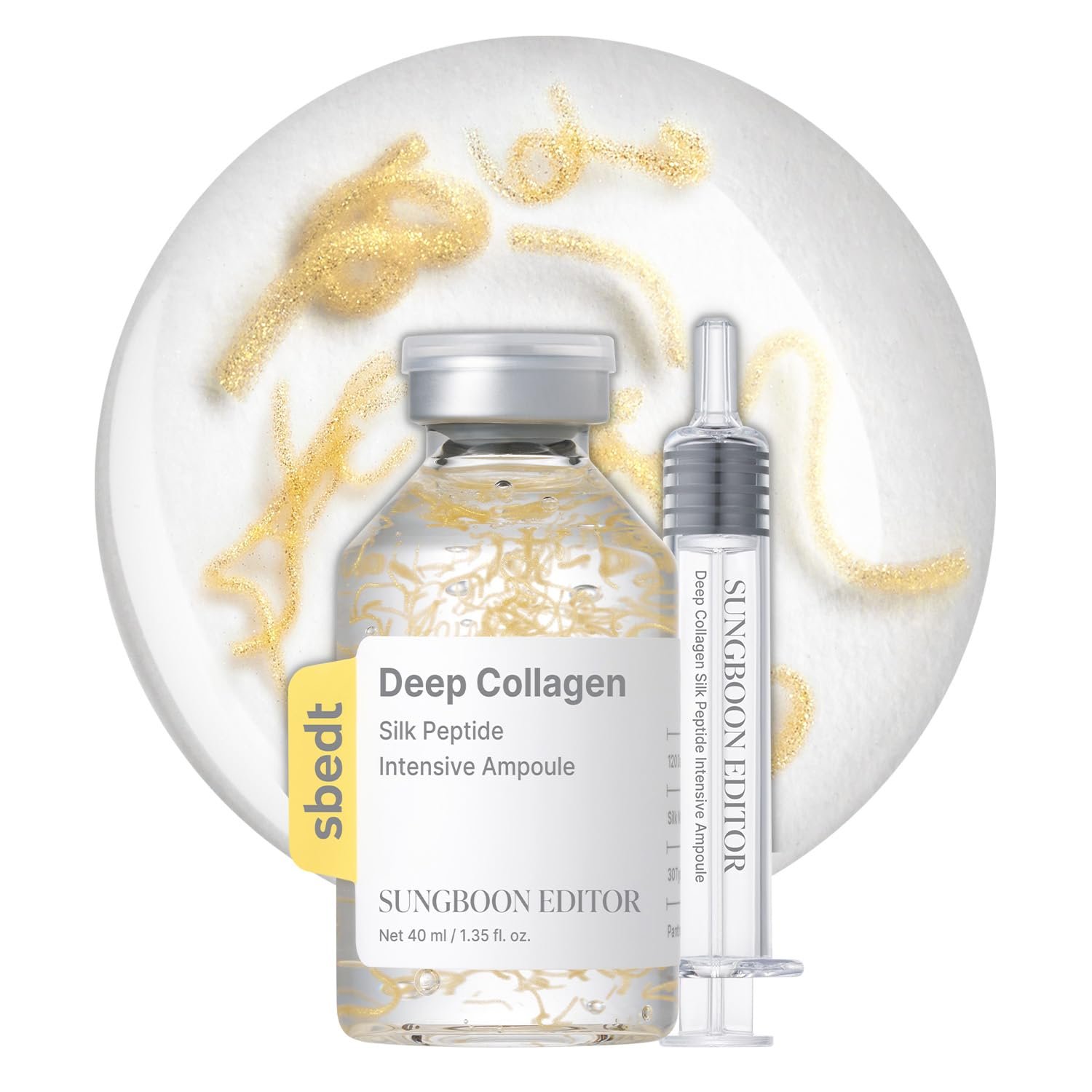 61ZPstxeicL._SL1500_ SUNGBOON EDITOR Glow Intensive Silk Peptide Ampoule, Copper Peptides Serum for Face with Collagen & Multi Peptides, Hydrating Korean Skincare Facial Serum for Smooth-Looking Skin, 1.35 fl oz - Image 1