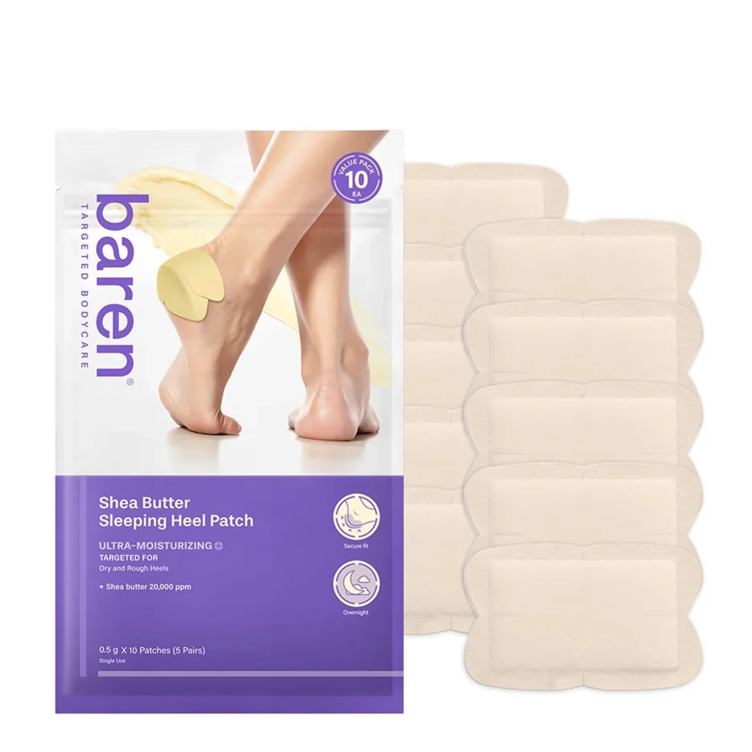 BAREN SHEA baren Shea Butter Sleeping Heel Patch – 6Patches - Image 1