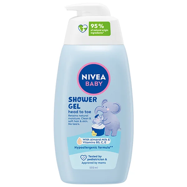 NIVIAAA BB NIVEA BABY 2 in 1 Wash Body and Hair Gel 500ml with Pump - Image 1