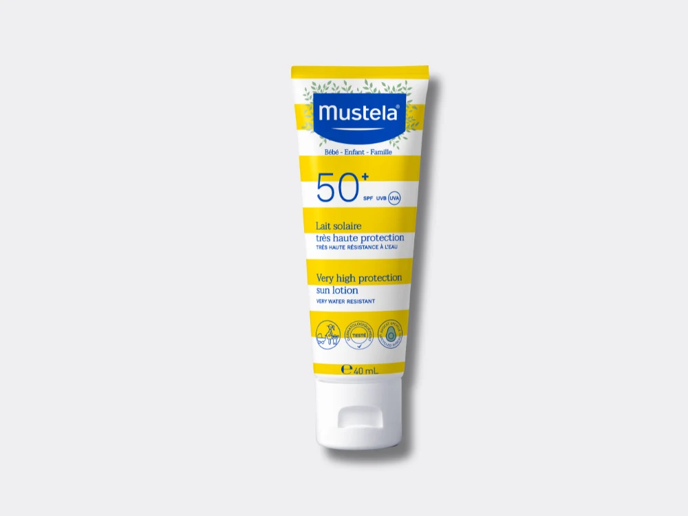 SPF 40ML Mustela Baby Mineral Sunscreen Lotion SPF 50 Broad Spectrum - Face & Body Sun Lotion for Sensitive Skin - Water Resistant & Fragrance Free - Image 1