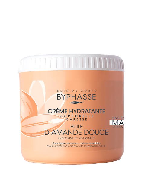AMONDE1 Byphasse Crème Hydratante Corporelle Caresse Amande Douce 500 ml - Image 1