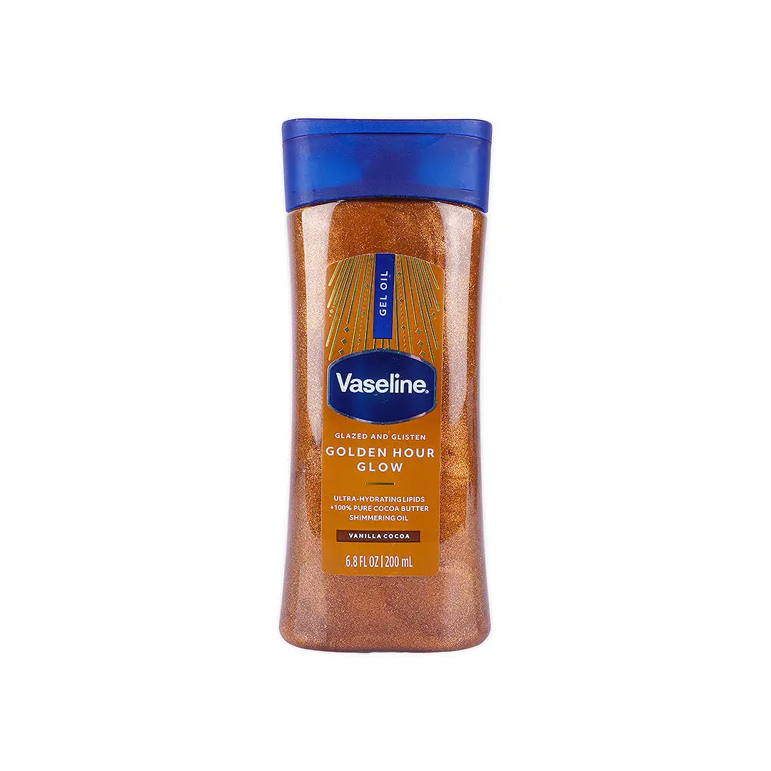 GLDN Vaseline Glazed & Glisten Golden Hour Glow Vanilla Cocoa Shimmering Body Gel Oil - Image 1