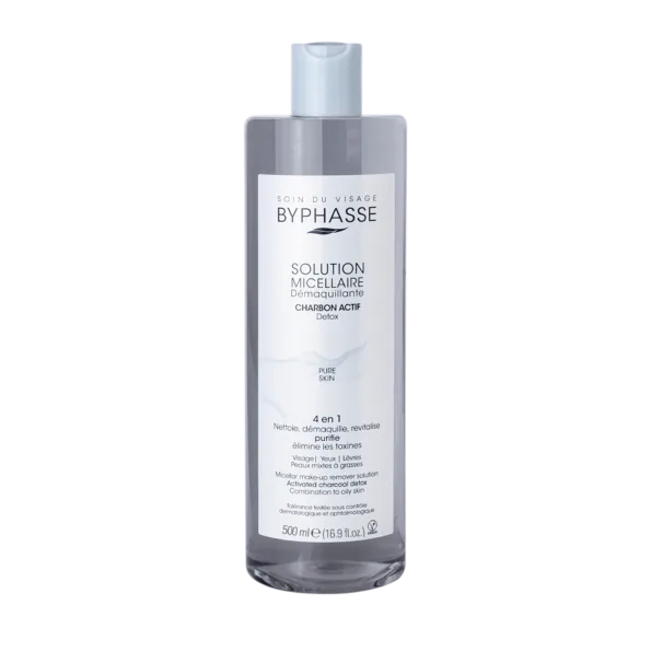 PURE SKIN1 Micellar water with activated carbon unisex to oily skin 500 ml - Image 1