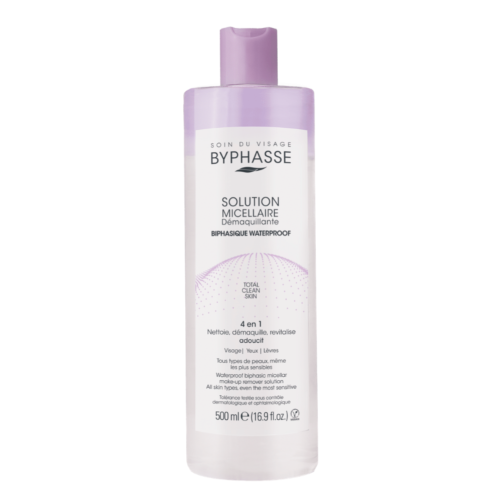 TOTAL SKIN1 Byphasse Solution Micellaire Biphasique Watrproof 500ml - Image 1